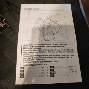 Hammock car backseat cover